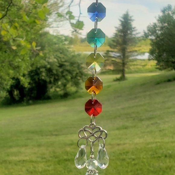 Rainbow Suncatcher 🌈 LGBTQ 🏳️🌈 PRIDE Hanging Decor Gift idea Window Crystals - Picture 9 of 11